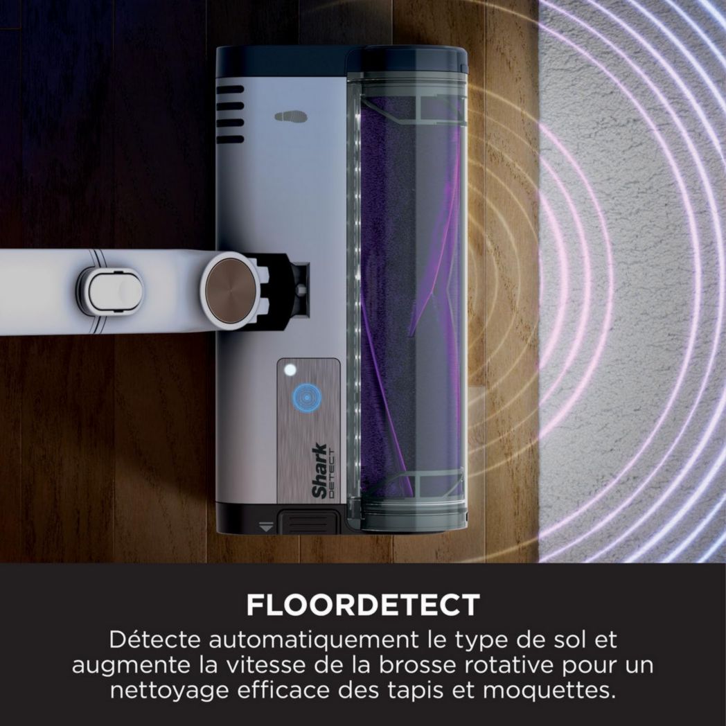 Aspirateur sans fil Shark Detect Clean & Empty IW3612AMZEU, blanc, 240 W, 2 litres
