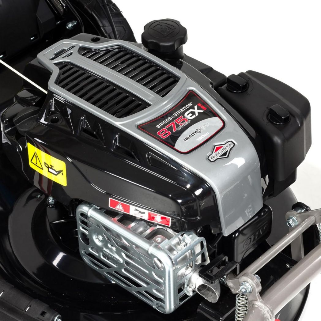 NAX POWER PRODUCTS Moteur Briggs & Stratton 5000S Série 875Exi 190cc ReadyStart Largeur de coupe 56cm Panier 75L Roues pivotantes avant Tondeuse à gazon autopropulsée à essence