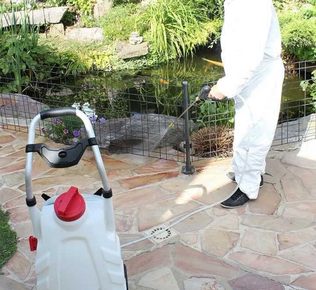 PHOENIX - Pulvérisateur électrique Pro Sprayer III 30 L avec option rinçage - Pulvérisateur de toit électrique longue portée avec batterie rechargeable, débit 240 L/h, tuyau 8 m - 2 batteries