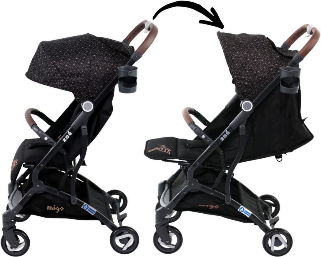 Poussette compacte CASSY 6-48 mois, légère et maniable - pliage d'une seule main - Sac de transport et porte-gobelet inclus - Nania (gris)