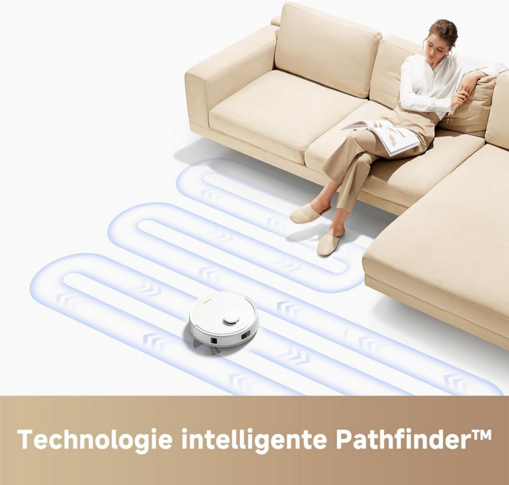 Aspirateur robot MOVA E30 Ultra avec vidage automatique, nettoyage automatique des serpillères, technologie RoboSwing, élévation de la serpillère de 10,5 mm, aspiration 7 000 Pa