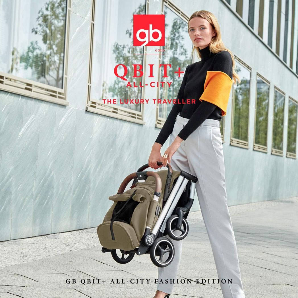 Poussette citadine Qbit + Velvet Black - Good Baby Gold