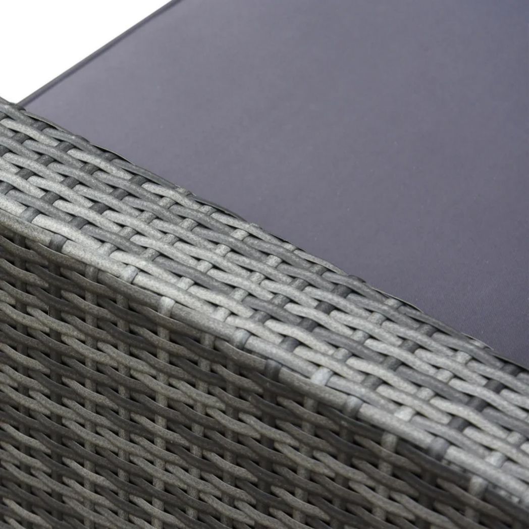 Ensemble de meubles de jardin de luxe, canapé en rotin et osier, avec coussins, pour véranda, jardin, balcon, piscine, gris