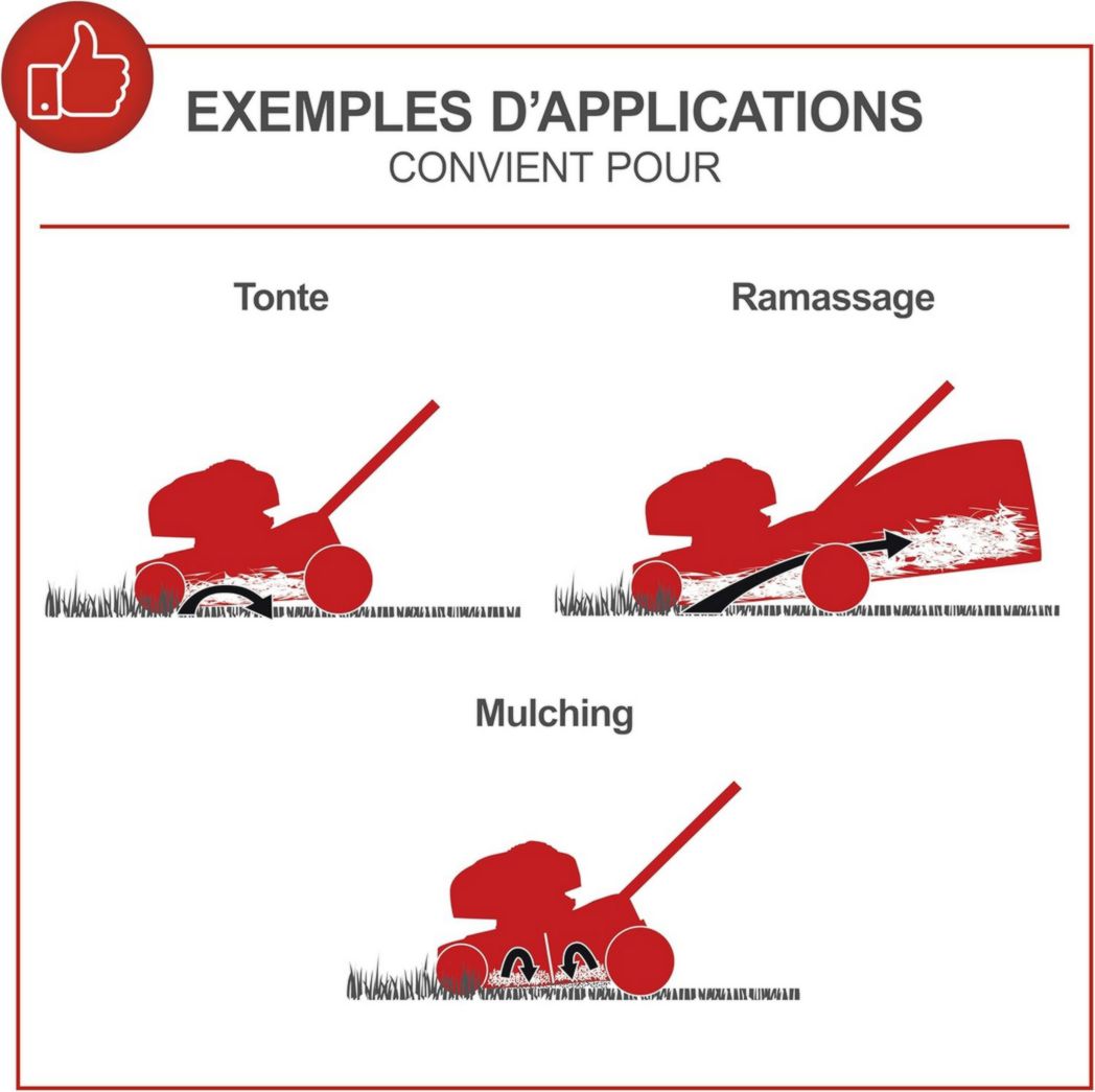 Tondeuse hybride Scheppach MS225-53E – Moteur 4 temps 224 cm³ / 6 CV – 4 400 W – Largeur de coupe 53 cm – Démarrage électrique – Bac de ramassage 65 L – Batteries, chargeurs, huile inclus
