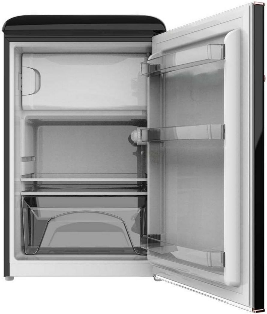 Mini-réfrigérateur Cecotec Bolero CoolMarket TT Origin 45 Rouge. Réfrigérateur de table rétro 45 L, 55 cm de haut, 44,7 cm de large, classe énergétique E, bac à glaçons et poignée chromée, rouge.