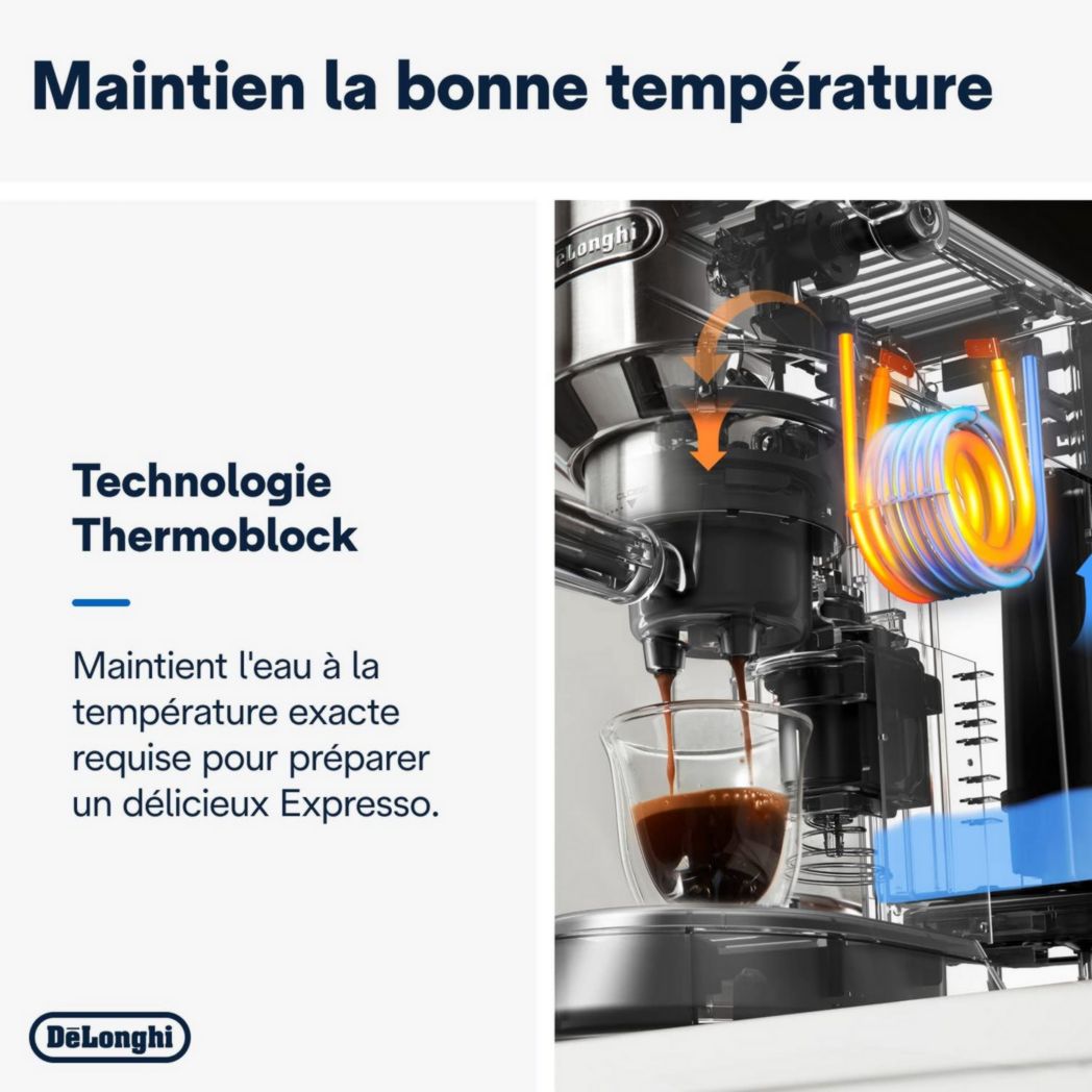 De'Longhi Dedica Style EC685.M, Machine à expresso avec buse à mousse de lait professionnelle, seulement 15 cm de large, réservoir de 1 L, boîtier en métal, compatible avec les dosettes ESE, métal