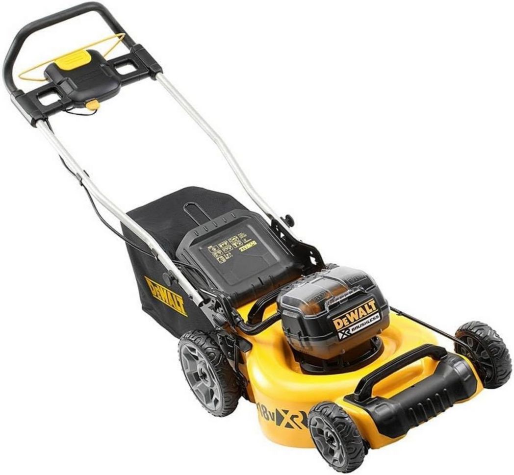 DEWALT - Tondeuse à gazon sans fil XR 18 V 5 Ah Li-Ion - DCMW564N-XJ - Tondeuse à gazon sans fil avec sac de ramassage de 55 l - Largeur de coupe 48 cm - Tonte jusqu'à 800 m² - 36 V