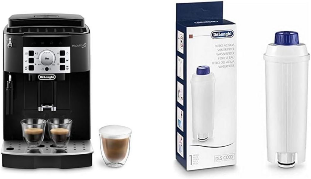 Machine à café à grains De'Longhi Dinamica ECAM350.15.B, expresso et cappuccino, noire