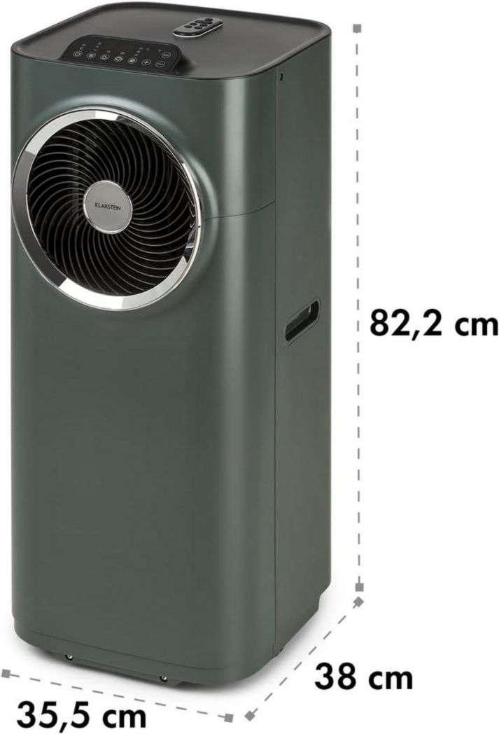 Climatiseur portable silencieux Klarstein, climatiseur portable 5 en 1, mini climatiseur, purificateur et éliminateur d'odeurs, mode nuit, déshumidificateur d'air, faible consommation, 10 000 BTU, climatiseurs
