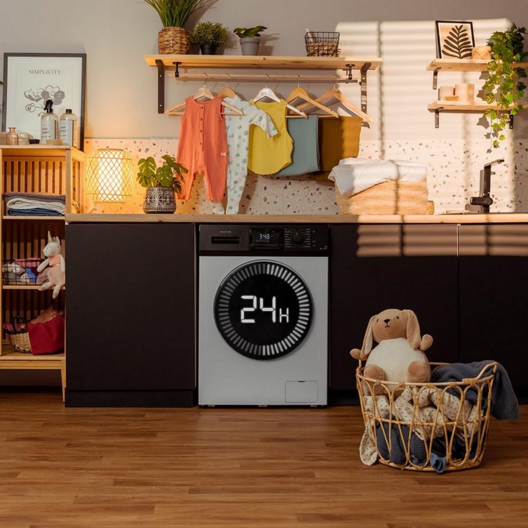 Lave-linge frontal Cecotec Bolero Dresscode 9410 Inverter A 9 kg. Puissance : 1 900 W, 1 400 tr/min réglable, 16 programmes, faible consommation d'énergie, vapeur, stérilisation du linge.