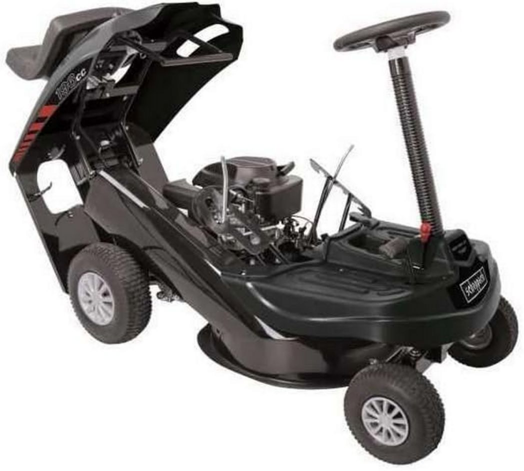 Tondeuse autoportée Scheppach MR196-61 – Moteur essence 4 temps 4,8 kW / 6,5 CV – Largeur de coupe 61 cm – 5 vitesses – Hauteur de coupe réglable