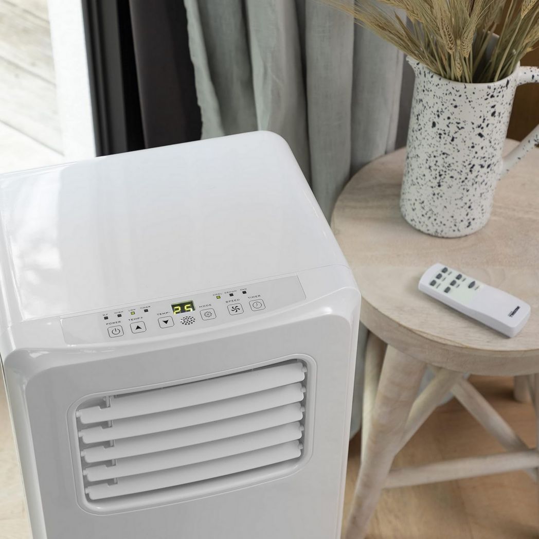 Climatiseur portable Tristar AC-5560, 10 000 BTU et 2,9 kW, fonctions de refroidissement, de déshumidification, de ventilation et de chauffage