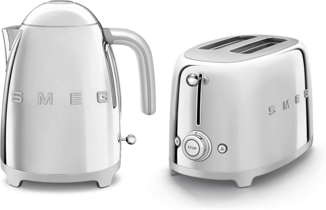 Smeg KFL03SSUK et TSF01SSUK – Bouilloire chromée et grille-pain deux tranches – Modèle Kettle 2017