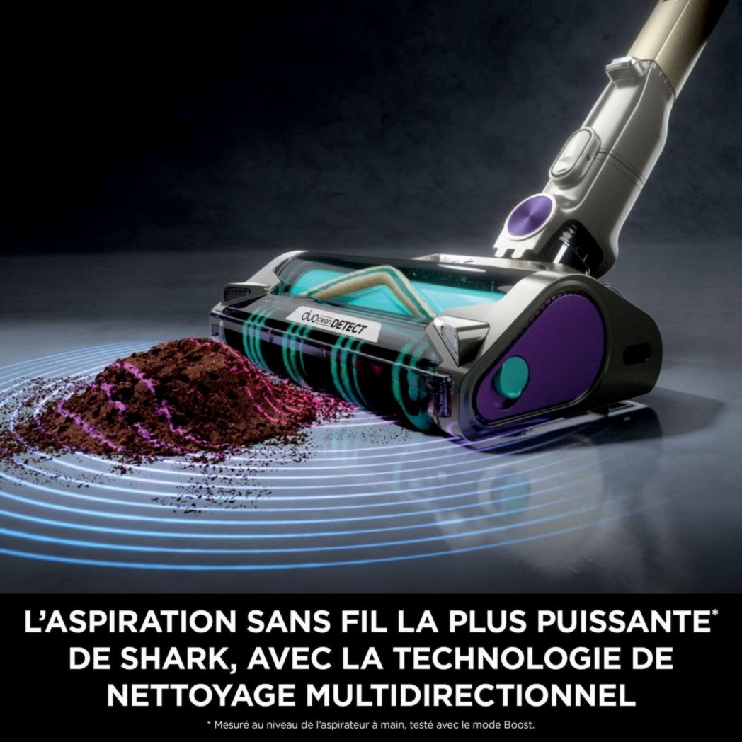 Aspirateur sans fil Shark Detect Clean & Empty IW3612AMZEU, blanc, 240 W, 2 litres