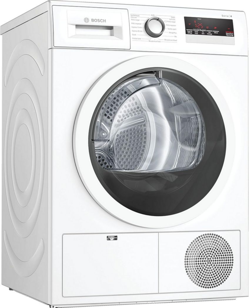 Sèche-linge à condensation Bosch WTN85V07FF Série 4 - Silencieux - Pose libre - 7 kg - 112 L - Blanc