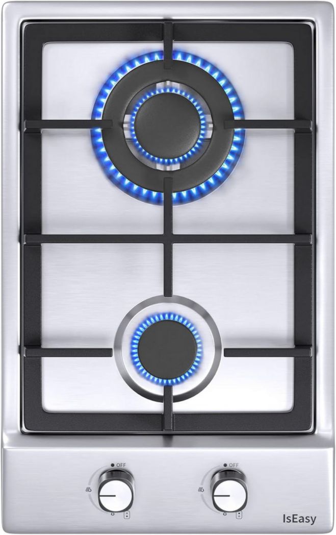Plaque de cuisson à gaz 4 feux, plaque de cuisson 60 cm - Cuisinière encastrable - Gaz de ville et gaz en bouteille (4 feux - Verre)