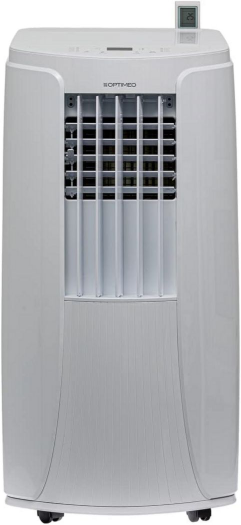 Climatiseur mobile OPTIMEO OPC-C02-121 3500 W blanc, 5 niveaux de protection spéciaux, silencieux et roues intégrées