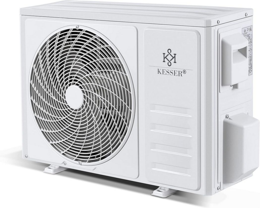 Climatiseur réversible KESSER® SET - Climatiseur avec fonction Wi-Fi/application - Refroidissement A++ / Chauffage A+, Réfrigérant R32 - Écran LCD, Split 12 000 BTU/h / 3 400 W - Anthracite