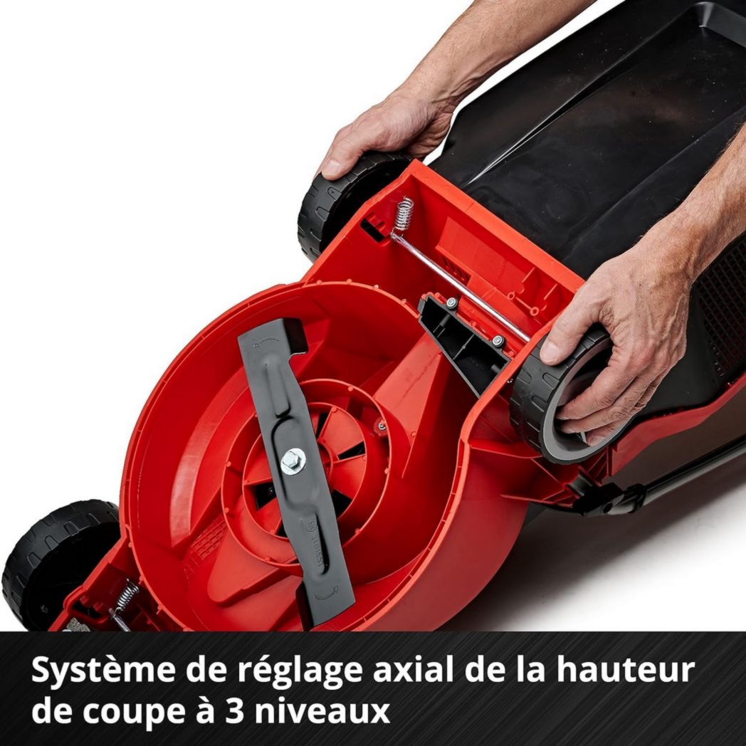 Tondeuse à gazon sans fil Einhell GE-CM 18/30 Li Kit Power X-Change (18 V, largeur de coupe 30 cm, surface recommandée 150 m²) Livrée avec batterie 3,0 Ah et chargeur