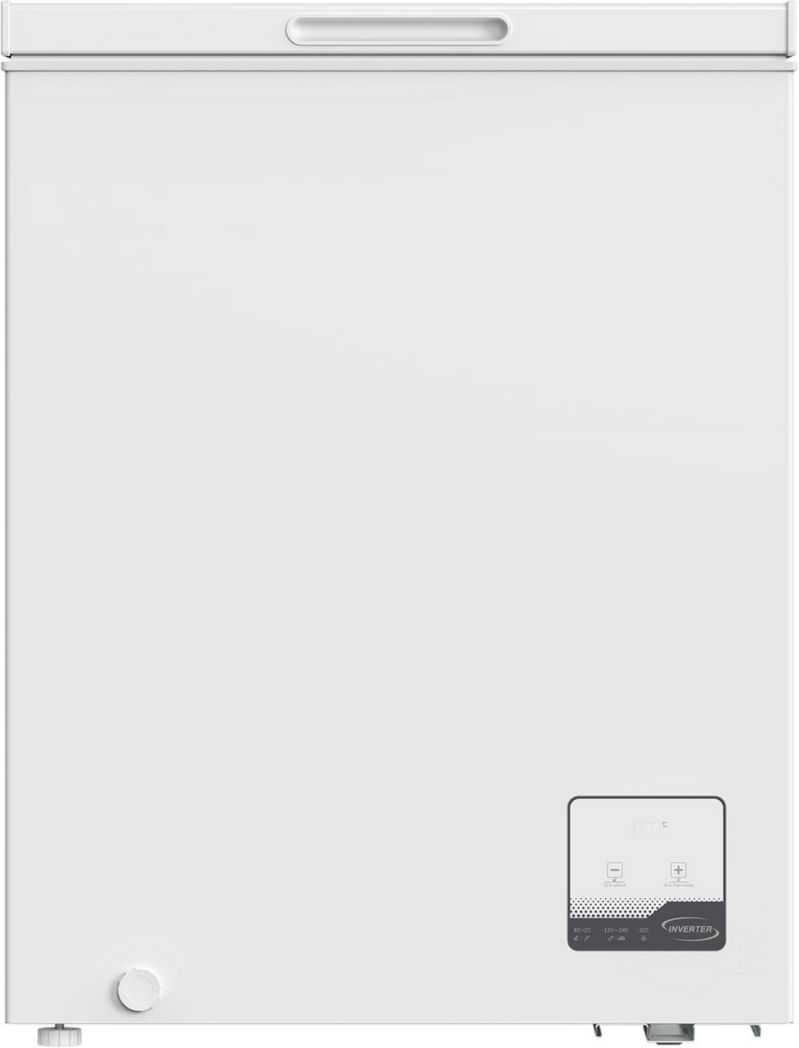 Congélateur coffre CHIQ 142 L, 63,5 x 55,6 x 83,5 cm, congélateur Inverter, affichage de la température extérieure, congélation rapide -32 °C, grille métallique, faible niveau sonore