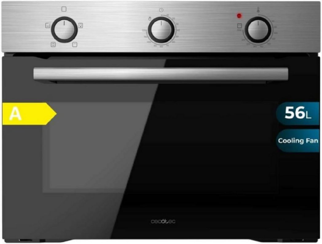 Four encastrable Cecotec Bolero Hexa C134500 Inox A 45 cm. 2600 W, capacité 56 L, basse consommation, 4 fonctions, minuterie, nettoyage vapeur, cuisson vapeur