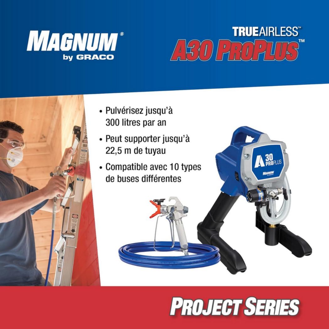 Pistolet à peinture airless Magnum by Graco 17C244 A30 ProPLUS, usage domestique (débit 1 l/min, pression max. 207 bars)