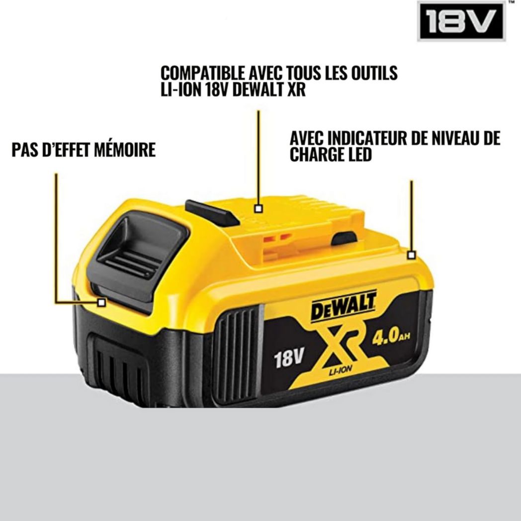 Souffleur sans balais DEWALT XR 18 V 5 Ah Li-Ion - Souffleur électrique portatif sans fil - Volume d'air de 450 pi³/min - Vitesse de 200 km/h - 3,1 kg DCMBL562N-XJ