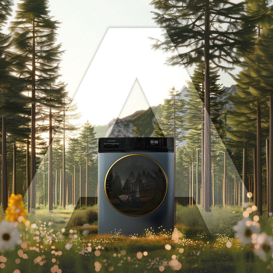 Lave-linge Cecotec 8 kg Bolero DressCode 8610 Inverter Steel A. Chargement frontal, 1400 tr/min, SteamMax, moteur Inverter Plus, 15 programmes, OnSmart, Stop&Go, DrumClean, revêtement antibactérien