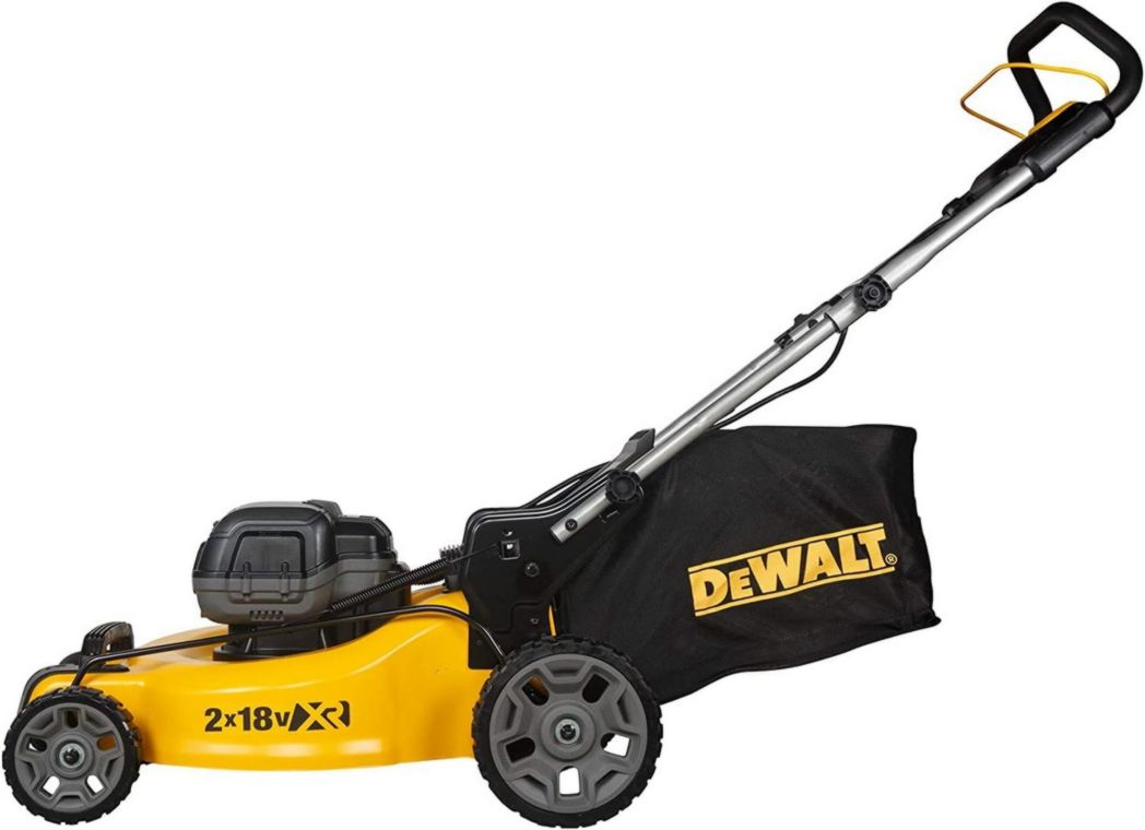 DEWALT - Tondeuse à gazon sans fil XR 18 V 5 Ah Li-Ion - DCMW564N-XJ - Tondeuse à gazon sans fil avec sac de ramassage de 55 l - Largeur de coupe 48 cm - Tonte jusqu'à 800 m² - 36 V