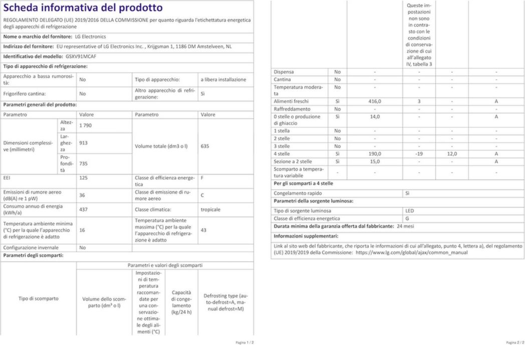 Réfrigérateur combiné LG GSXV91MCAF - Côte à côte, 635 L, InstaView, Total No-Frost, compartiment congélateur, distributeur d'eau et de glaçons UVnano, compresseur à onduleur linéaire, Wi-Fi, noir, classe F