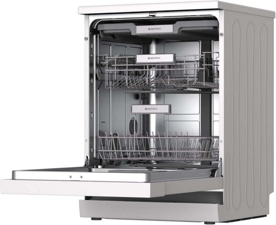 Lave-vaisselle GEDTECH GLV1542DX 15 ch - Tiroir à couverts - 42 dB - Ultra silencieux - Départ différé - Éco - Intensif - Rapide - Faible consommation - Classe C - Inox foncé - Protection enfant