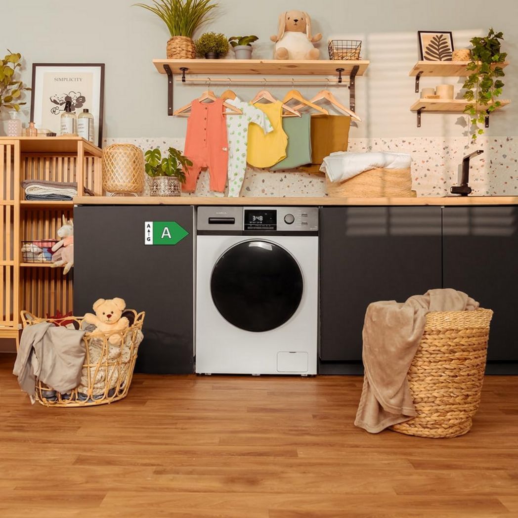 Lave-linge frontal Cecotec Bolero Dresscode 9410 Inverter A 9 kg. Puissance : 1 900 W, 1 400 tr/min réglable, 16 programmes, faible consommation d'énergie, vapeur, stérilisation du linge.