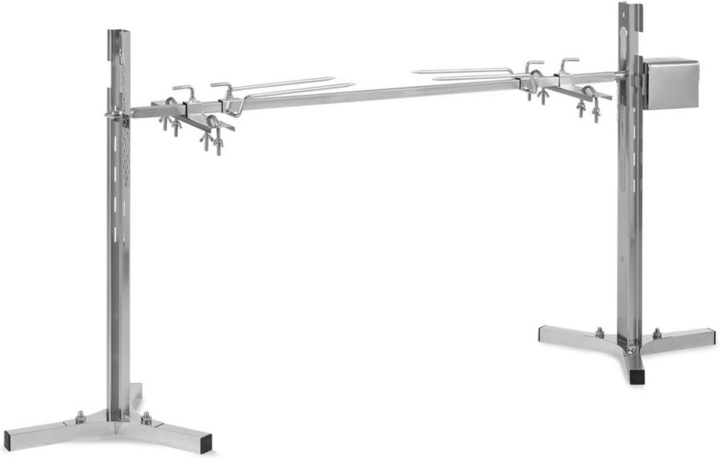 Rôtissoire électrique Klarstein, rôtissoire et barbecue, grande broche à cochon de lait, rôtissoire, barbecue 12 W avec 3 pieds en acier inoxydable