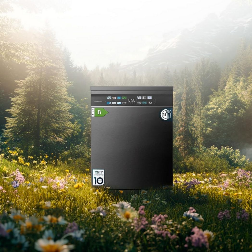 Lave-vaisselle Cecotec 60cm Bolero Aguazero 6700 B Lave-vaisselle blanc, 15 couverts, Classe B, moteur Inverter Plus, O2 Dry, Lavage Dual Zone, Plateau réglable, Turbo Dry+ et Demi-charge.