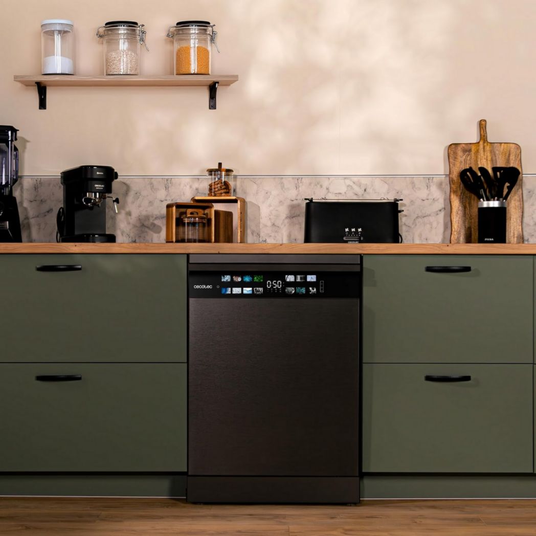 Lave-vaisselle Cecotec 60cm Bolero Aguazero 6700 B Lave-vaisselle blanc, 15 couverts, Classe B, moteur Inverter Plus, O2 Dry, Lavage Dual Zone, Plateau réglable, Turbo Dry+ et Demi-charge.