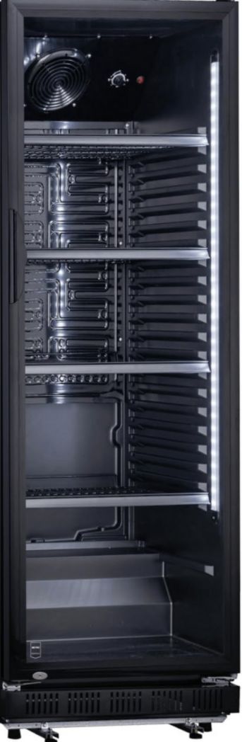 Réfrigérateur à boissons professionnel METRO GSC2360B, acier/verre, 62 x 63,6 x 175,3 cm, 347 L, avec serrure, noir