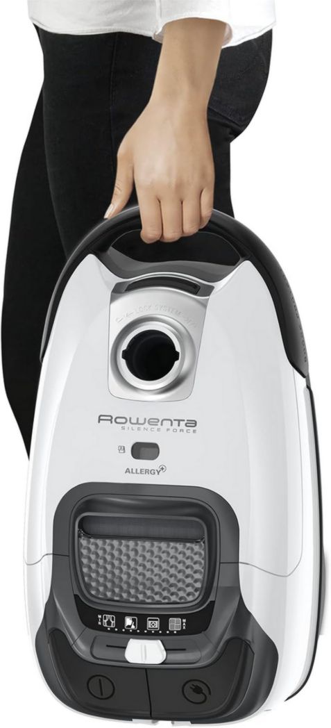 Aspirateur avec sac ROWENTA Silence Force Effitech, silencieux 57 dB(A), faible consommation, haute filtration, portée 12 m, fabriqué en France RO7451EA, bleu