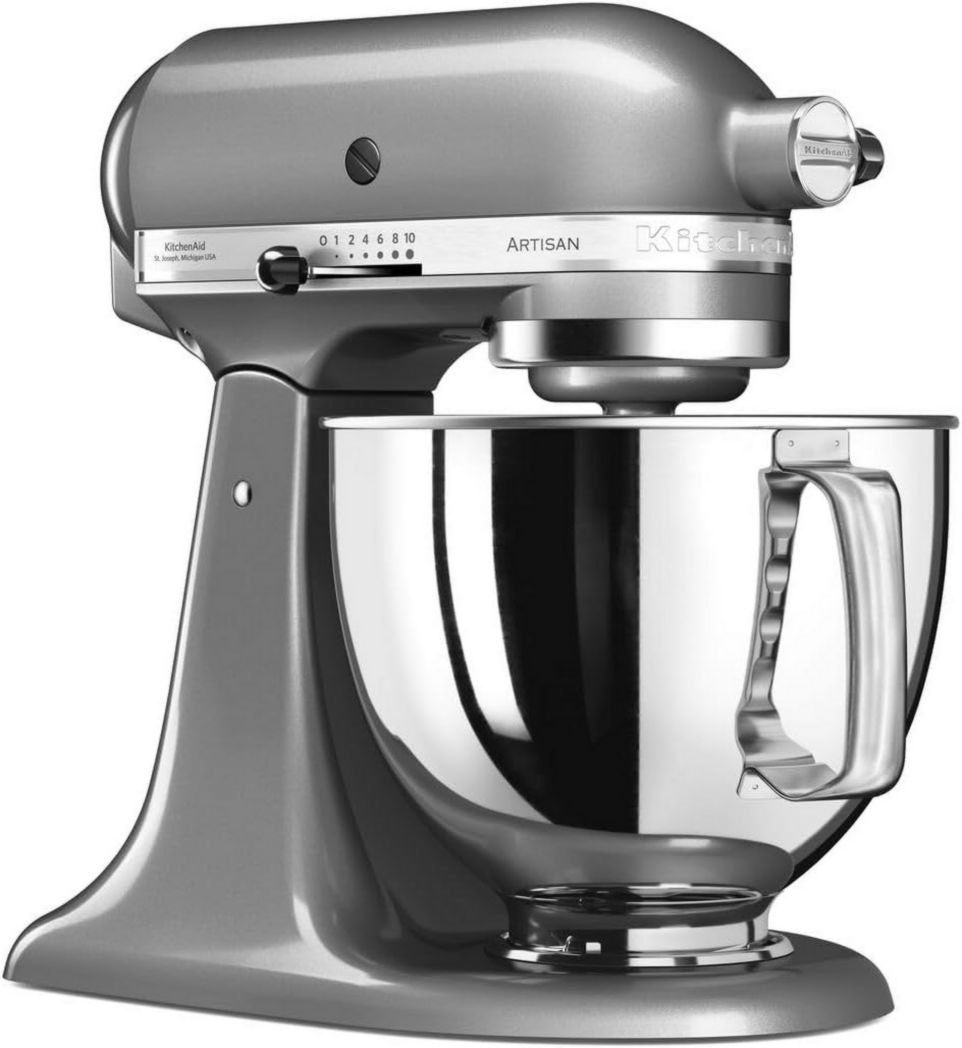 Robot pâtissier multifonction KitchenAid Artisan à tête inclinable avec 4 accessoires et bol de 4,8 L | Crème