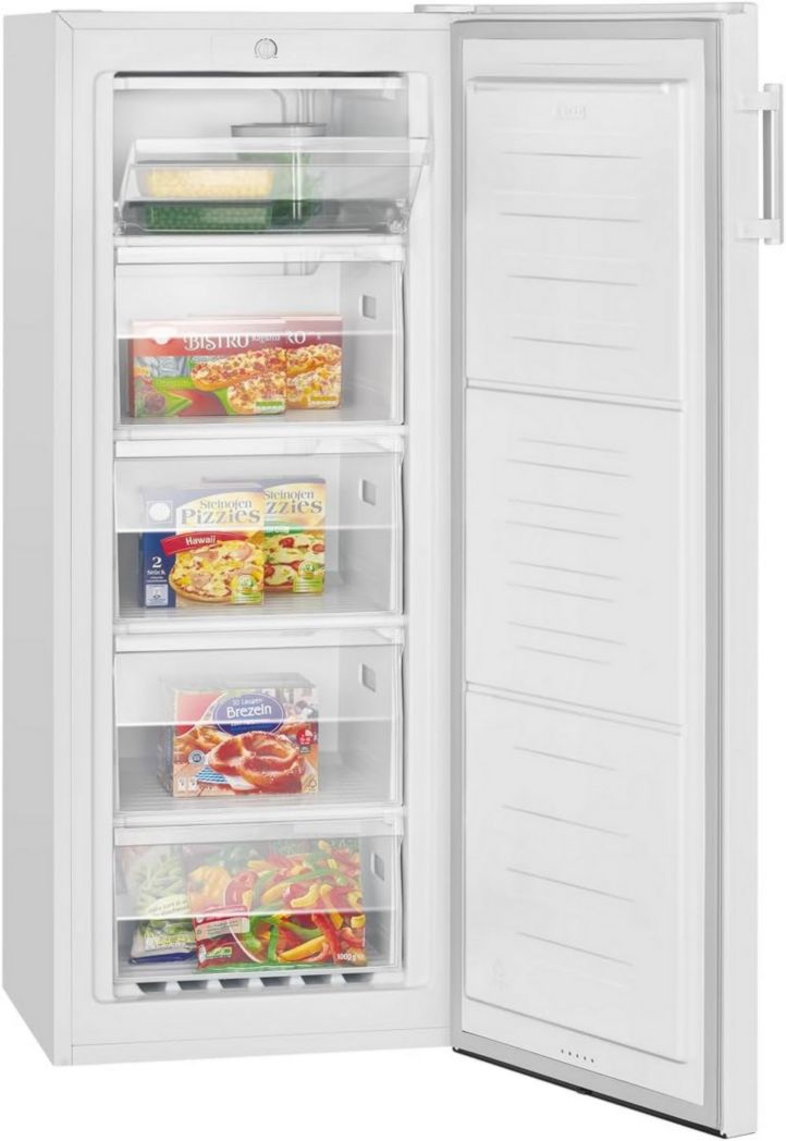 Congélateur Bomann GS7317-1 165L Blanc, Volume net : 165 litres, Pose libre, Éclairage intérieur LED, Température réglable, Silencieux, Congélateur économique 4 étoiles