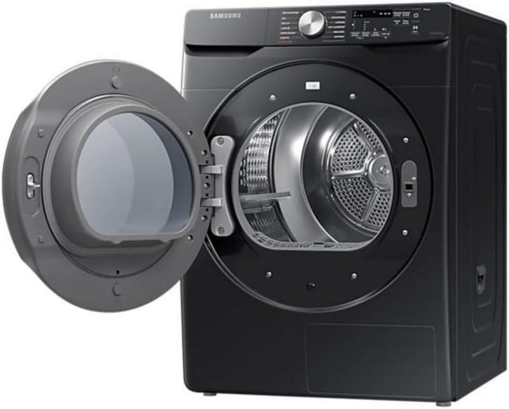 Sèche-linge grande capacité Samsung DV16T8520BV/ET, 16 kg, pompe à chaleur hybride classe A+++, Wi-Fi, porte réversible, chargement frontal, 69 l x 98 h x 84 p cm
