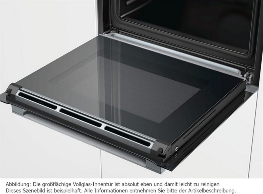 Bosch HBF133BR0 Série 2 - Four encastrable - 60 x 60 cm - Accessoire de nettoyage EcoClean Direct - Cuisson à air chaud 3D sur 3 niveaux simultanément - Affichage LED - Chauffage rapide - Sécurité enfants