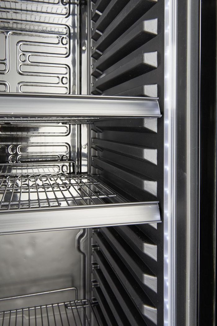 Réfrigérateur à boissons professionnel METRO GSC2360B, acier/verre, 62 x 63,6 x 175,3 cm, 347 L, avec serrure, noir