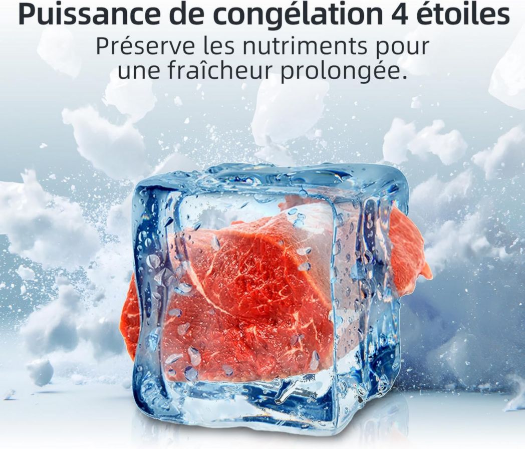 Réfrigérateur congélateur inférieur CHIQ FBM157L42 157 L (109 + 48), largeur 47 cm, Low Frost, 39 dB, portes réversibles, garantie 12 ans sur le compresseur