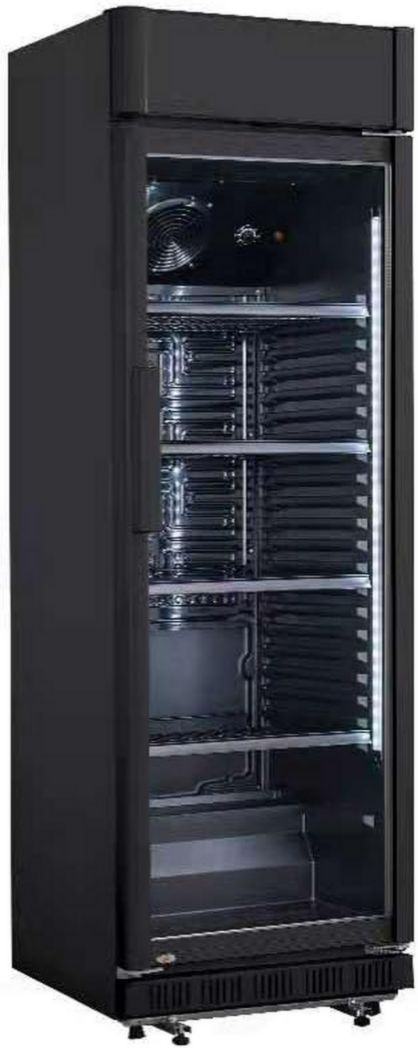 Réfrigérateur à boissons professionnel METRO GSC2360B, acier/verre, 62 x 63,6 x 175,3 cm, 347 L, avec serrure, noir