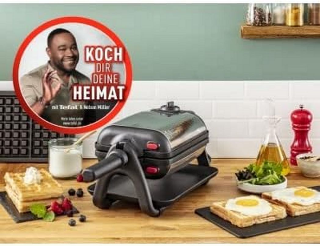 Gaufrier 4 en 1 Tefal noir/acier inoxydable