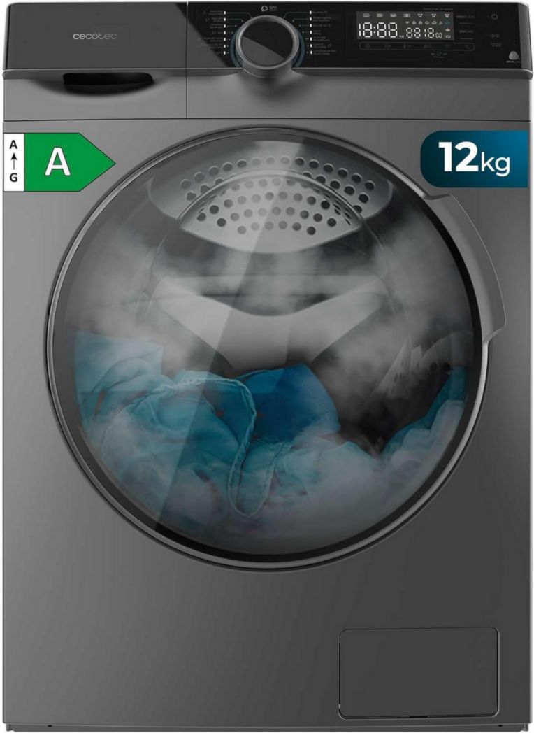 Cecotec Lavadora Bolero Dresscode 10500 Inverter A. Lavadora de 10 Kg blanca, 1400 tr/min, Moteur inverseur plus, Vapeur, Classe A.