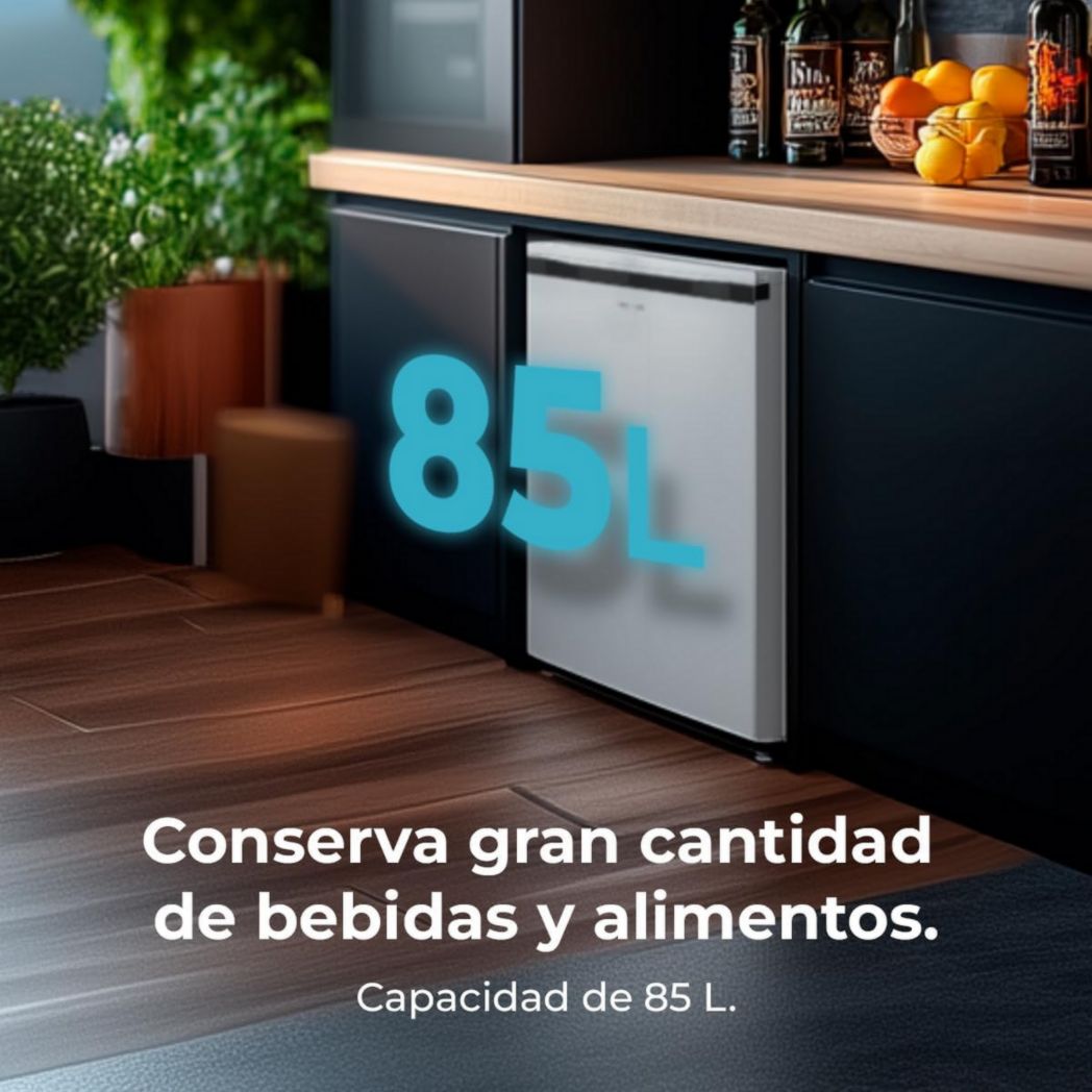 Congélateur vertical en acier inoxydable Cecotec Bolero CoolMarket TF 87 87 litres. Congélateur vertical en acier inoxydable de 83,6 cm de haut et 50,6 cm de large avec une grande capacité et une classe énergétique E.