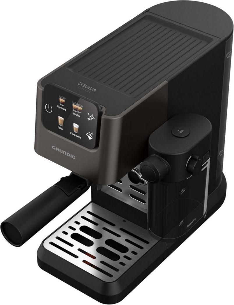 De'Longhi Dedica Style EC685.M, Machine à expresso avec buse à mousse de lait professionnelle, seulement 15 cm de large, réservoir de 1 L, boîtier en métal, compatible avec les dosettes ESE, métal