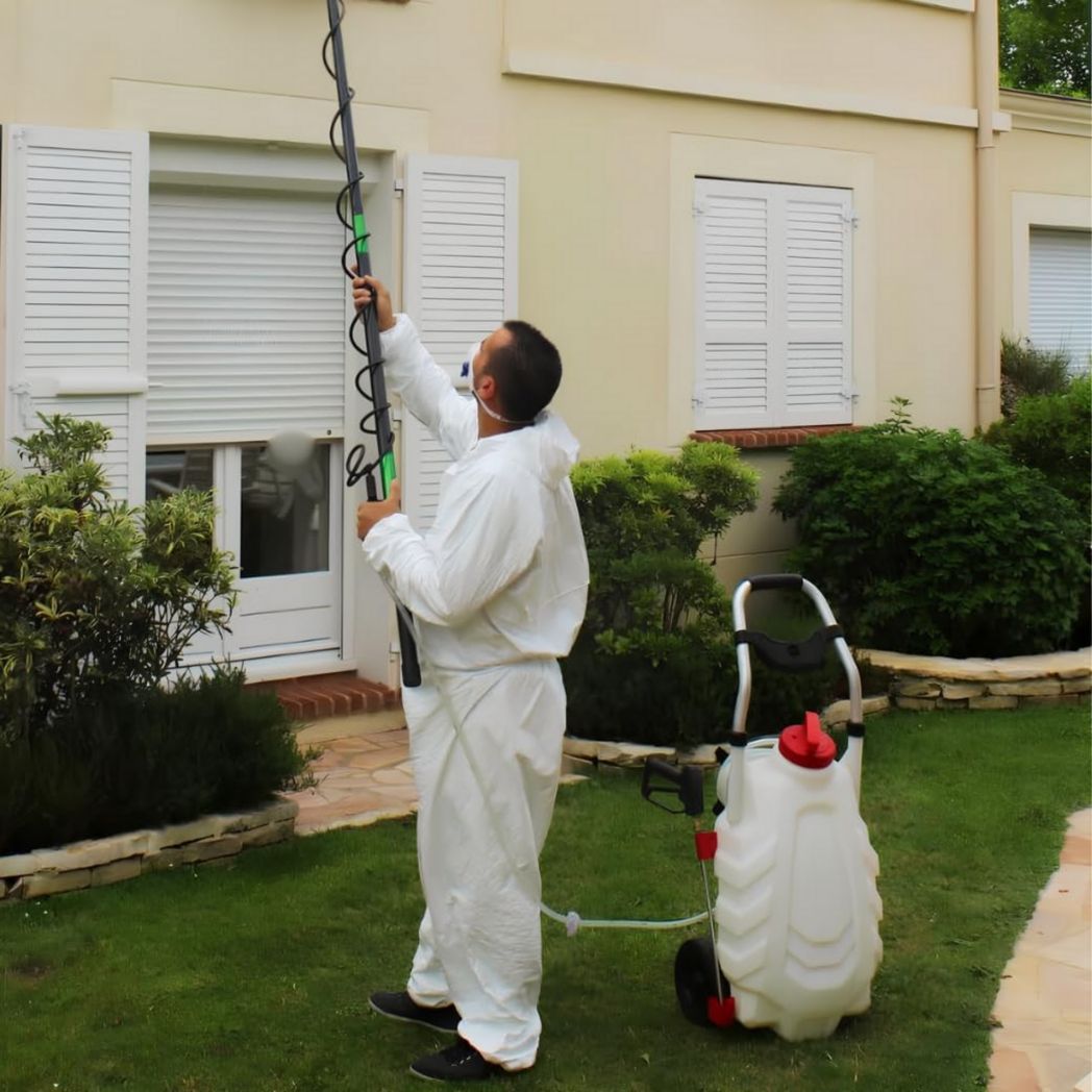 FORUM EQUIPMENT - Pulvérisateur électrique Pro Sprayer III 30 L - Pulvérisateur de toiture électrique longue portée avec batterie rechargeable, débit 240 L/h, tuyau 8 m - 2 batteries