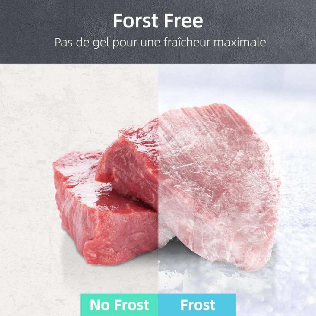 Réfrigérateur congélateur inférieur CHIQ CBM159LEBD 157 litres (109 + 48) Low Frost, faible bruit, refroidissement rapide, faible encombrement